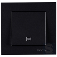 Вимикач одноклавішний з підсвічуванням Arvia Electric KAREN Чорний (20 07 2000 201)